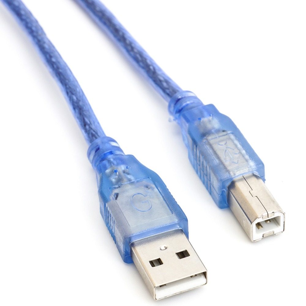 Transparent Blue USB 2 0 Extension Male to Male Print Cable