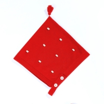 2018 new Yijie Kara spring and autumn pure cotton knitted hole hole 0-3 years old baby baby button hat