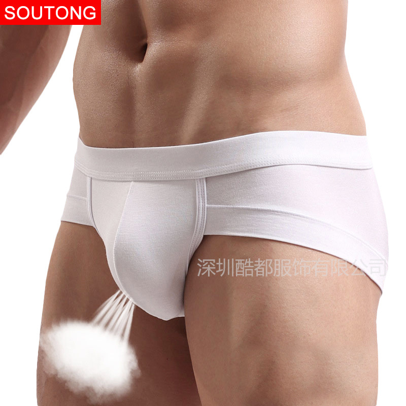Mens Fashion Mesh Hole Briefs Cotton Underwear Co men's underwear