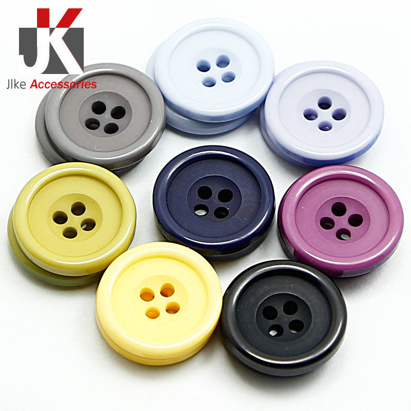 Resin button button with four eyes fine edge Color Frost button button with windshirt resin color button