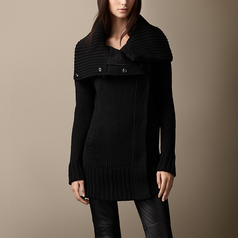 BURBERRY/博柏利女士粗针织羊绒混纺外套 39475141