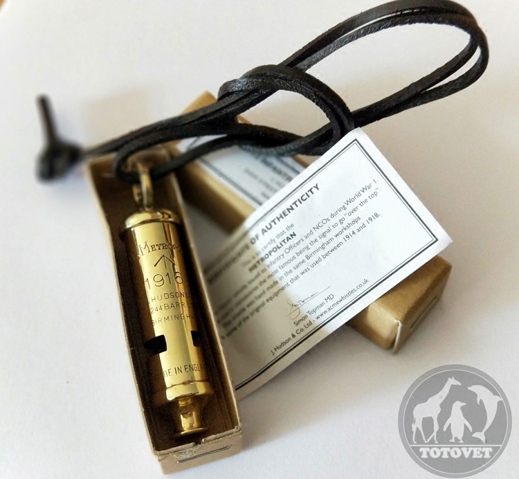 ACME [铜镍质警哨箭头1916版复刻警哨防空哨一战纪念哨赠皮绳绒布袋]
