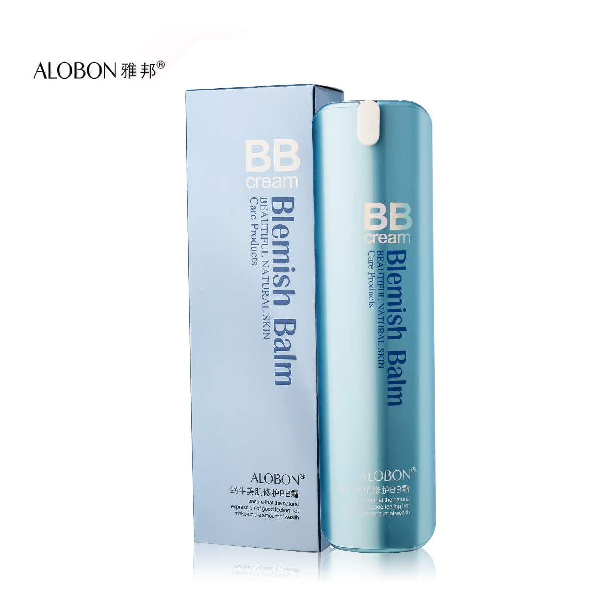 AloBon/雅邦蜗牛美肌修护BB霜35ml紧致亮白修护补湿隔离遮瑕6合一