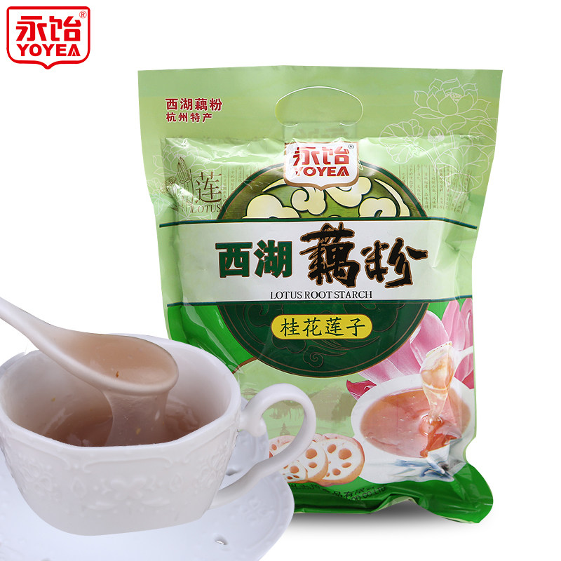 【天猫超市】永饴 桂花莲子西湖藕粉360g/袋 营养早餐 冲饮品%#