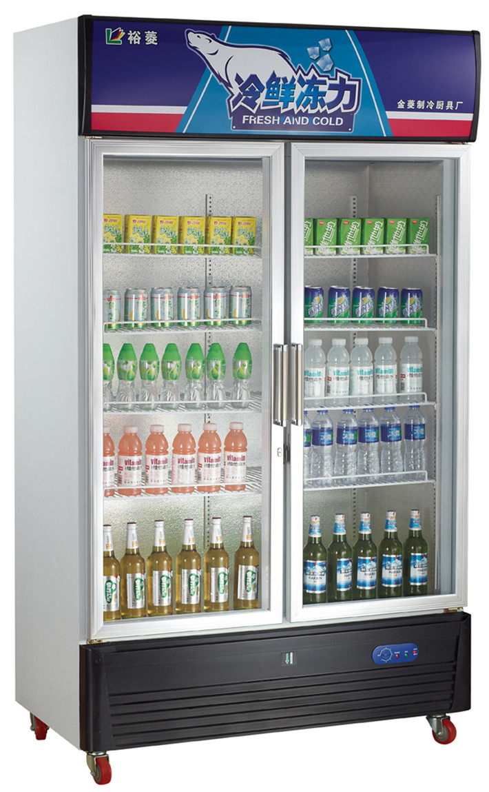 Jinling G 868L2 Double Door Glass Display Cabinet Commercial Direct Cooling Single Temperature Vertical Fresh-keeping Refrigerator Special Offer - Taobao
