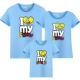 Tôi yêu gia đình, trẻ em, cotton mùa hè, áo phông ngắn tay cho trẻ em, áo thể thao mẫu giáo, cam, vàng, xanh dương, xanh lá cây