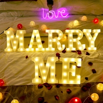 Letter lights led colored lights string romantic proposal arrangement creative supplies adult birthday props surprise confession decoration