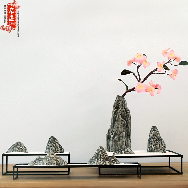 Chinese stone jingdezhen manual creative ceramic flower implement furnishing articles artistic move flower arranging flower rockery ornaments