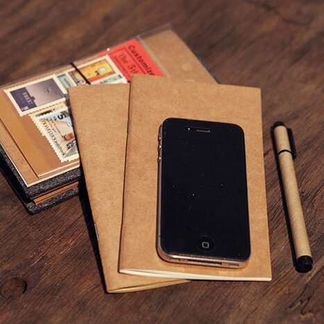 Otaku-Brief Tours Travel Notebooks Carry-on Day Style Hand Ledger Notepad Kraft Ben