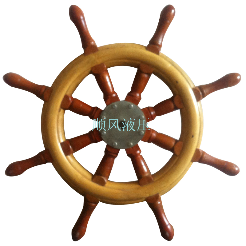 Marine hydraulic steering gear 8 hands steering wheel wood eight hanging