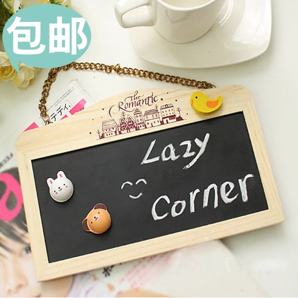 Creative pastoral Wood listing double-sided small blackboard is in the open house, welcome to decorate the listing sign