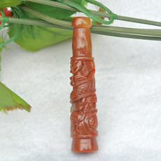 Мундштук 云南龙陵黄龙玉龙头烟嘴真品保证 浮雕大气美观 送礼佳品