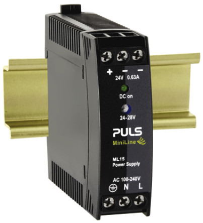 PULS ML15 241 15W switch mode DIN rail and panel mount power
