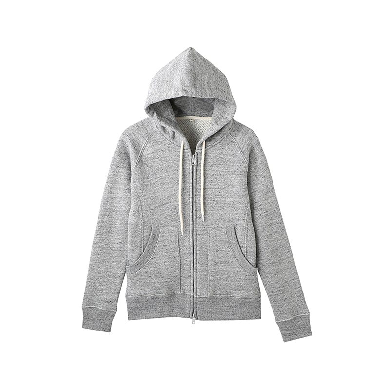 无印良品MUJI 女式 毛圈棉拉链连帽衫