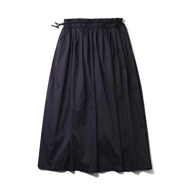 SIMPLEBLACK dark style fluffy pleated cotton skirt mid-length thin skirt