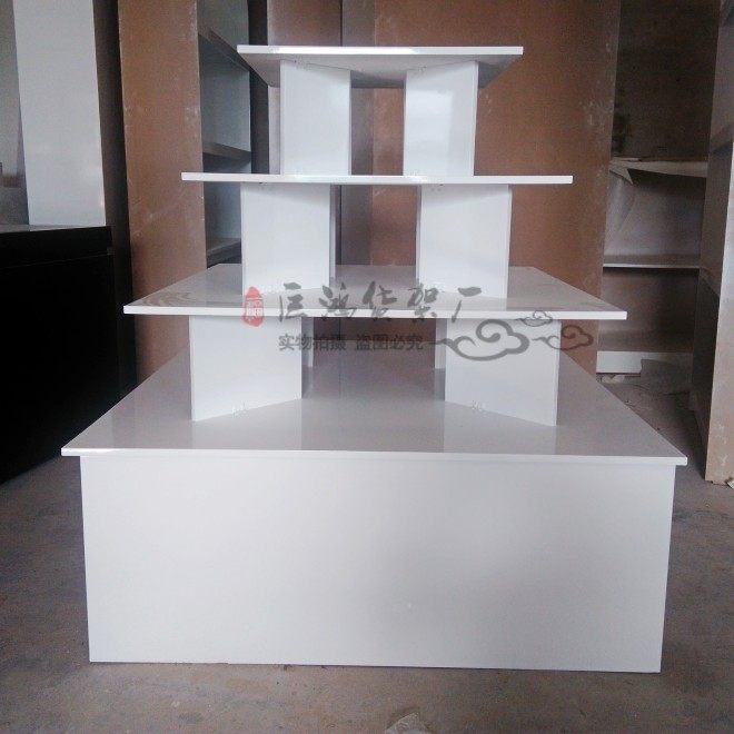 Wooden paint new multi-layer shelf jewelry red wine showcase shopping mall jewelry bag Zhongdao multi-function cabinet