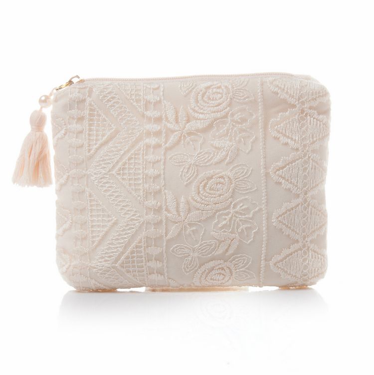 petit trouver exquisite lace zipper pouch sanitary napkin bag tissue bag