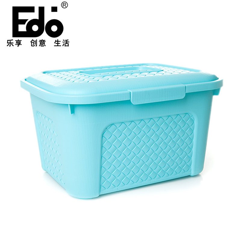 【天猫超市】 EDO手提收纳箱整理箱 时尚收纳盒小号 颜色随机