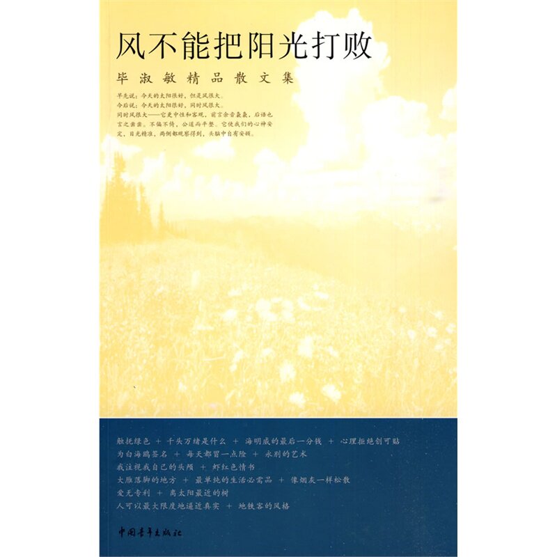 风不能把阳光打败-毕淑敏精品散文集 中国现当代随笔 经典文学 成长励志小说 青少年课外读物 青春校园小说 新华正版图书畅销书籍