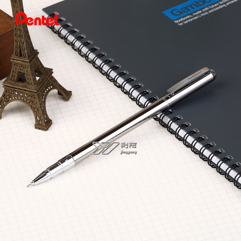 Japan pentel BL625 stainless steel gel water-based ballpoint pen signature pen metal pen neutral pen