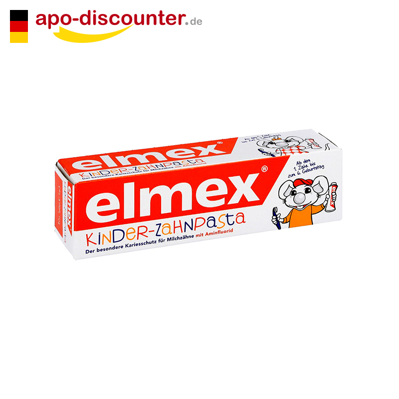 Elmex婴幼儿洁齿可吞咽儿童牙膏0-6岁50ml 乳牙专用 德国直邮
