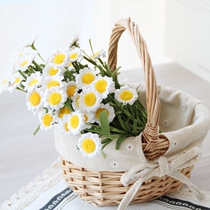  Flower basket decoration zakka rattan desktop wedding sprinkler willow basket Flower basket Small basket with handle photo props