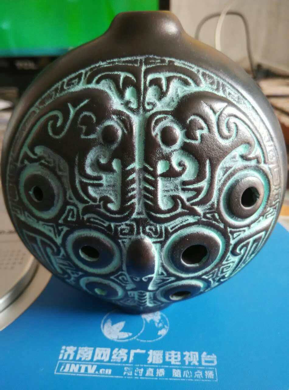 Health Eight Holes Beginology Black Pottery SEAL BODY ANCIENT HEALTH TRADITIONAL CULTURE LECTURE HALL MUSIC STAGE PERFORMANCE SUPPLIES