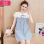 Thời trang Hàn Quốc 2019 Phụ nữ mới mang bầu đầm ngọt nhỏ tươi mới áo sơ mi bà bầu mùa hè váy đầm - Áo thai sản quần áo bầu
