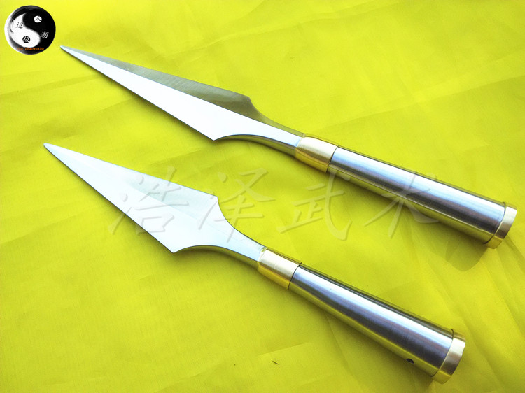 Red tassel gun head Stainless steel overlord gun head Performance gun head Martial arts gun head Tai Chi gun head Long gun big gun white wax rod