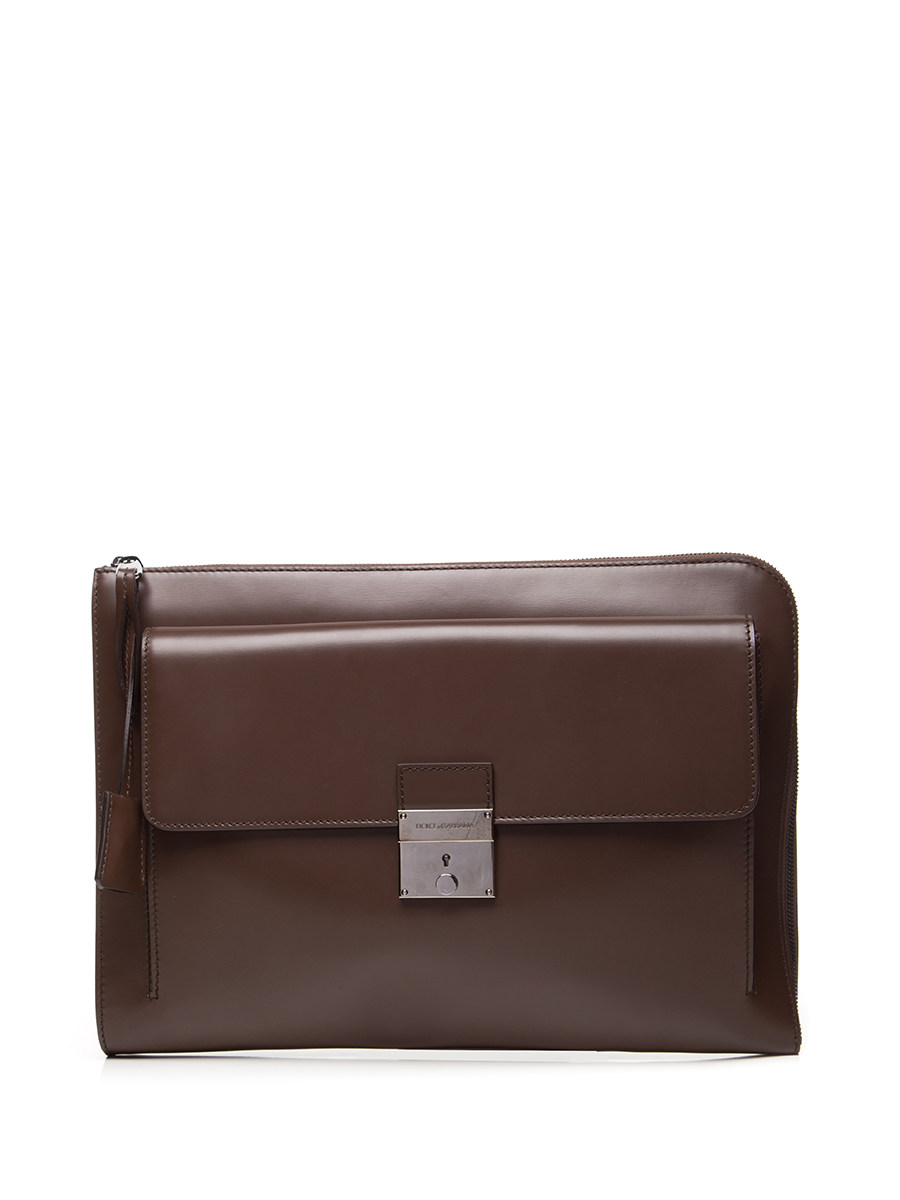 Dolce&Gabbana 深棕色锁扣公文包