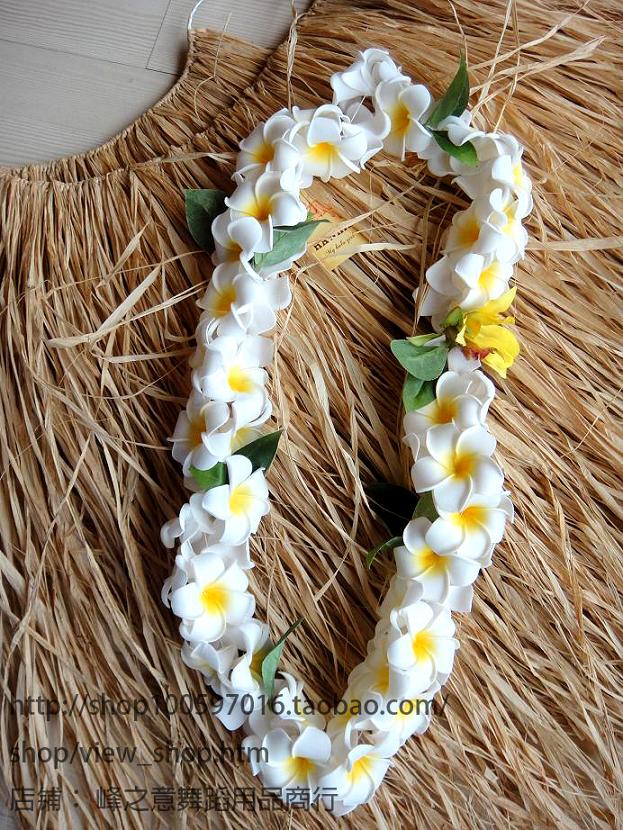 Hawaiian Hula Garland Accessories Show Props Hula Garland Neck Loop Beach Garland Frangipani Garland