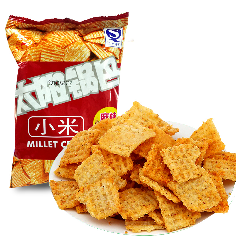 【天猫超市】太阳 小米锅巴麻辣味50g/袋 经典风味 休闲零食