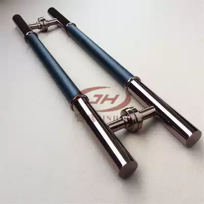 Hotel box door Luxury door handle Glass door Solid wood door handle Stainless steel bag leather handle