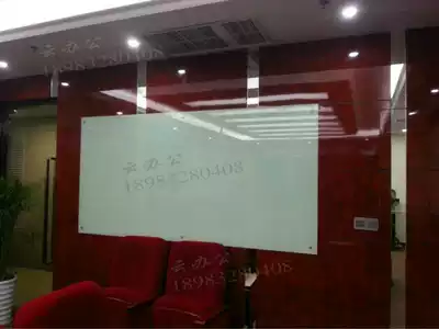 Advanced ultra-white glass whiteboard custom hanging magnetic glass blackboard Chongqing factory installation