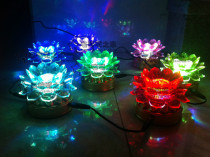 Lotus lamp for sacred table lamp for Buddha hall colorful LED lotus lamp rechargeable battery prayer lamp seven colors to choose from