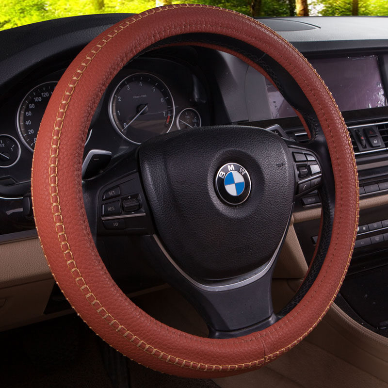 大众桑塔纳志俊尚纳浩纳2015款男拼接汽车方向盘套四季专用把套34