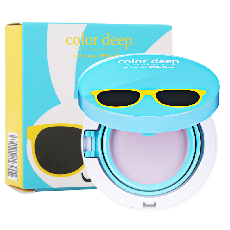 韩国color deep晴天兔紫纱面部防晒隔离膏Spf50+清爽滋润保湿润白
