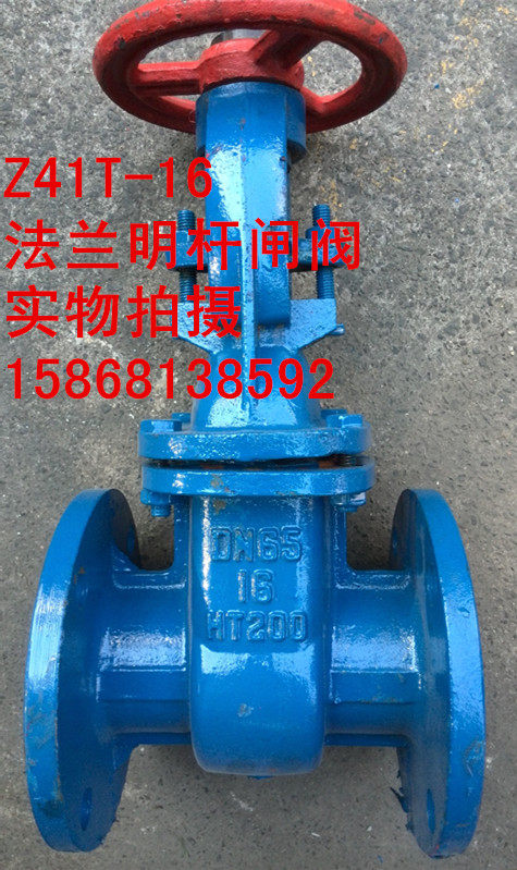 Z41T-16 cast iron flange Ming rod gate valve DN100 PN16 pipe water valve DN150 flange gate valve DN200