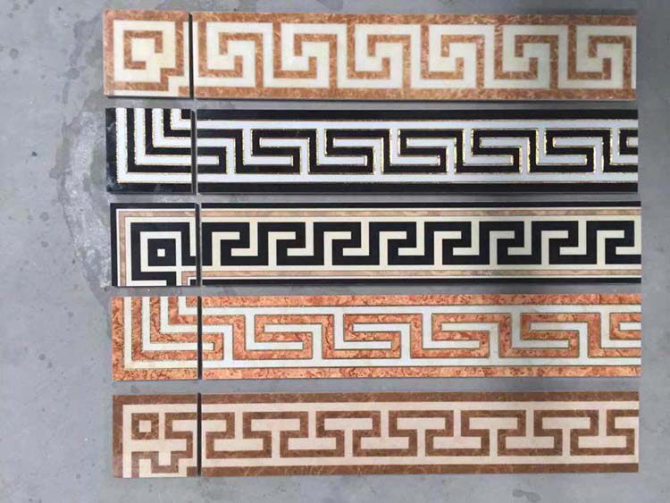 Gilded European wave-line wave-line floor tile floor tile kick corner wire lace frame fashion waist wire