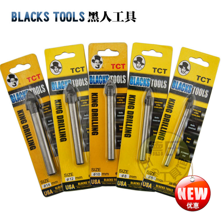 Black Tool Alloy Triangle Drill 6mm tile drill bit glass drill for ceramic drilling glass drilling machine