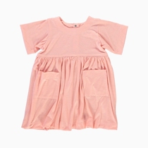Clear Ultra Violet Kids Girl Pink Short Sleeve Dress