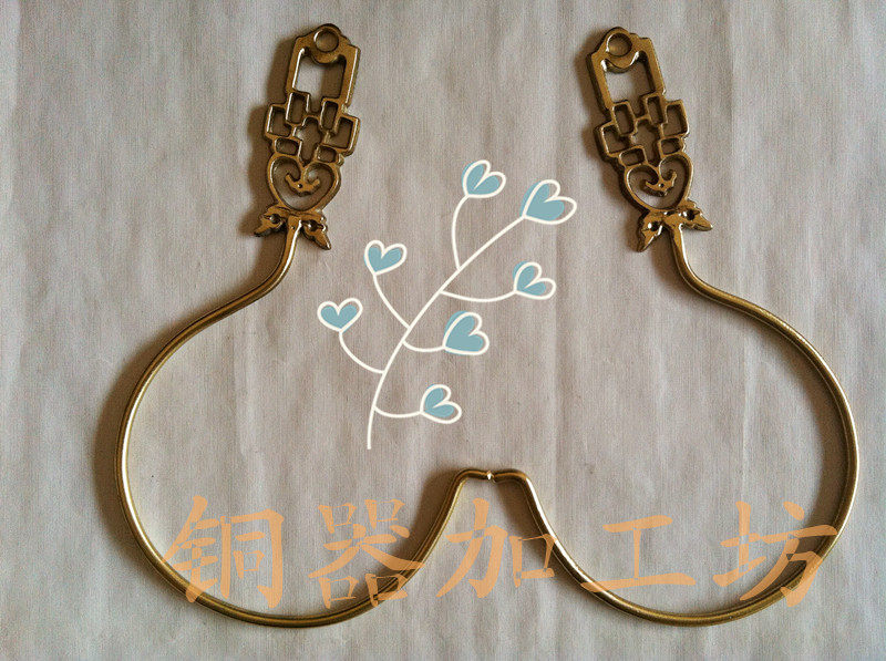 Minqing Chinese style old brass mosquito net hook imitation ancient decoration curtain bed curtain door curtain Ruyi hook Bronze Hook Palace Bed