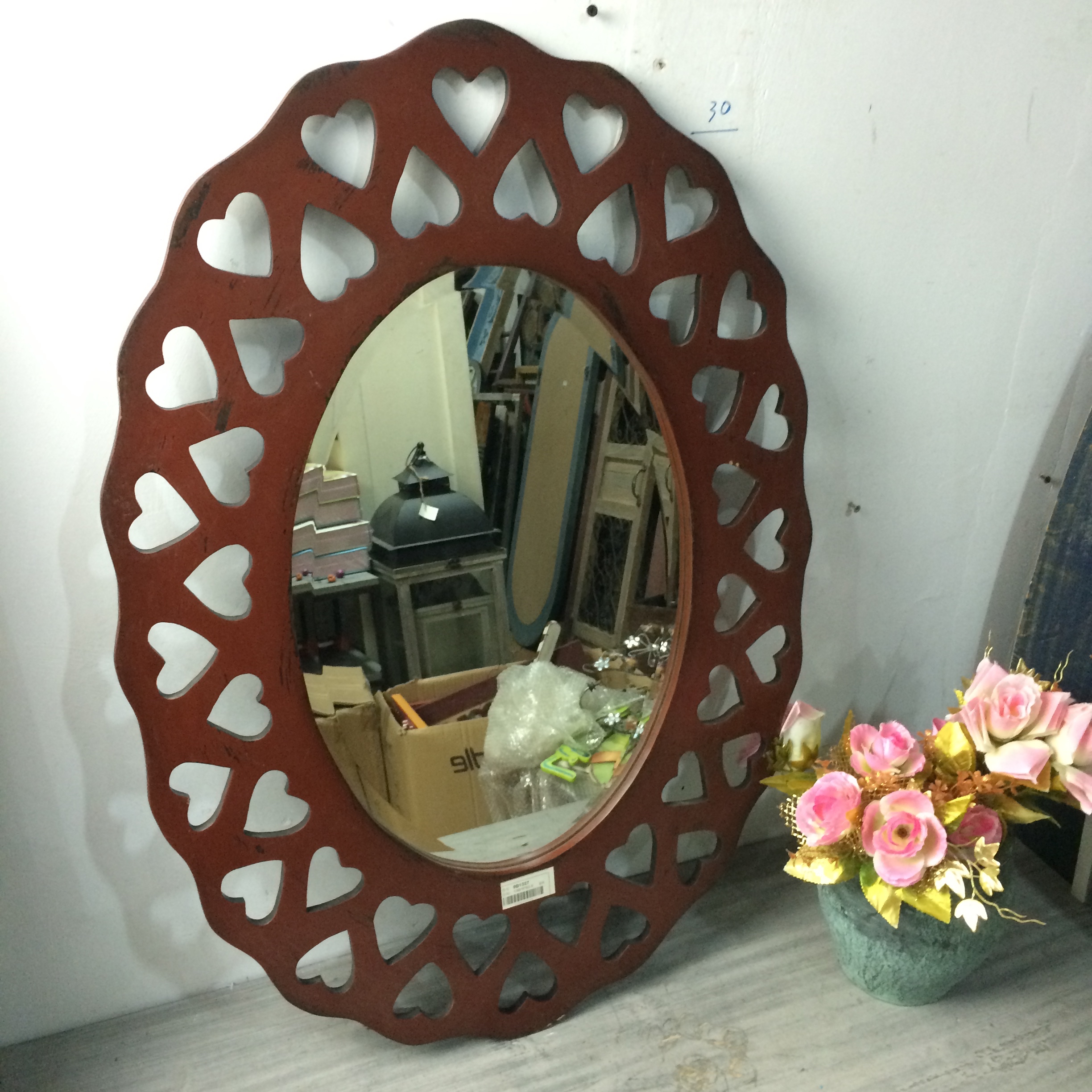 Foreign trade export original single retro old mirror wall decoration large decorative round wall mirror
