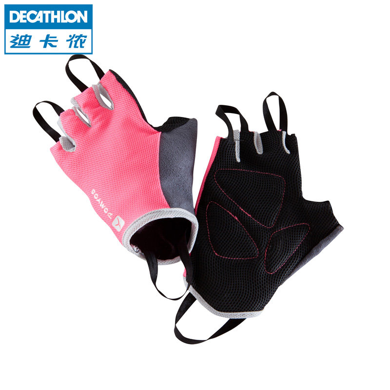 迪卡侬健身手套男女半指透气防滑骑行锻炼运动哑铃训练DOMYOS EQ