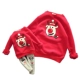 Giáng sinh cha mẹ và con Giáng sinh Santa Claus Giáng sinh nai sừng tấm cộng với áo len nhung cổ tròn dày lớp mẫu giáo phục vụ