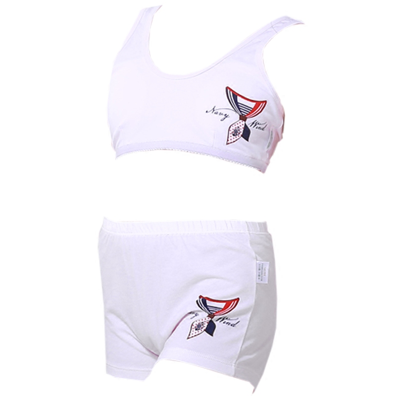 Girls' cotton underwear suits, big children, children's girls, underwear, developmental vests, bras, wrap chests