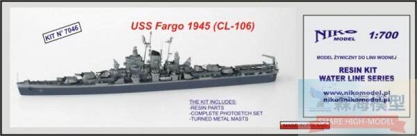 Niko 7046 1 700 World War II US Navy light cruiser USS Fargo (CL-106) 1945