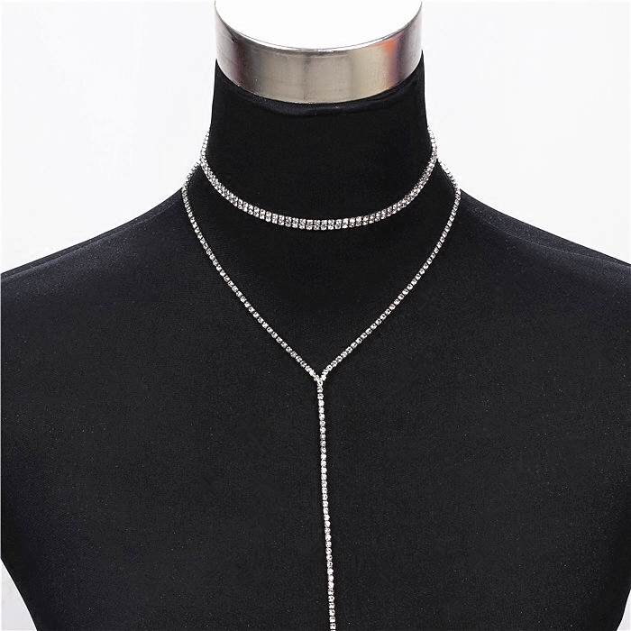 Europe and America fashion chain full of neck chain long stream soda neckchain multi-layer separation neck chain