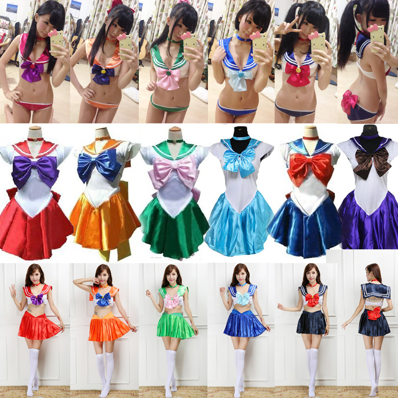 Cosplay Sailor Moon costume COS Anime costume Sexy bikini underwear Cosplay uniform party