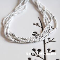 DIY аксессуары 天然白松石2mm3mm小米珠 diy流苏吊坠穗子手链手工串珠材料配件
